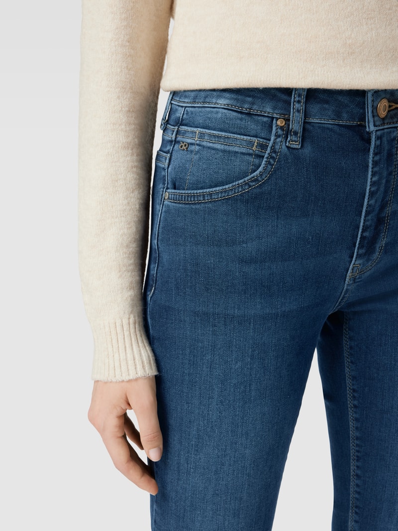 Skinny Fit Jeans im 5-Pocket-Design Modell 'AMAL' in dunkelblau