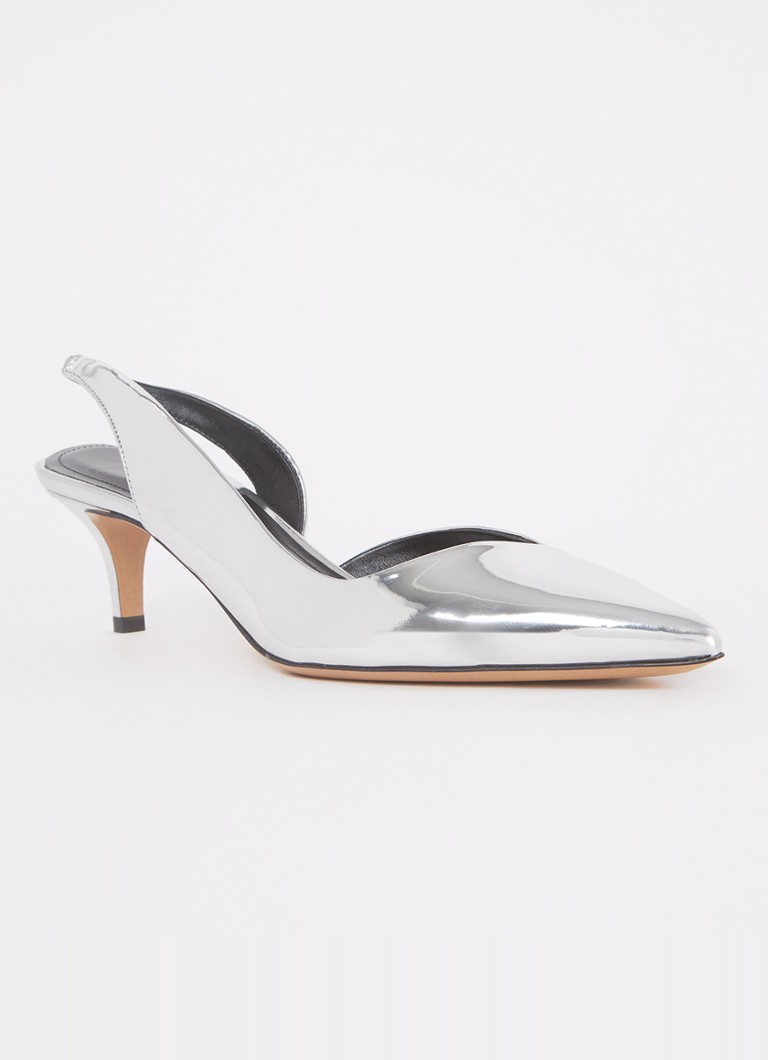 Isabel Marant Mirror slingback with metallic finish