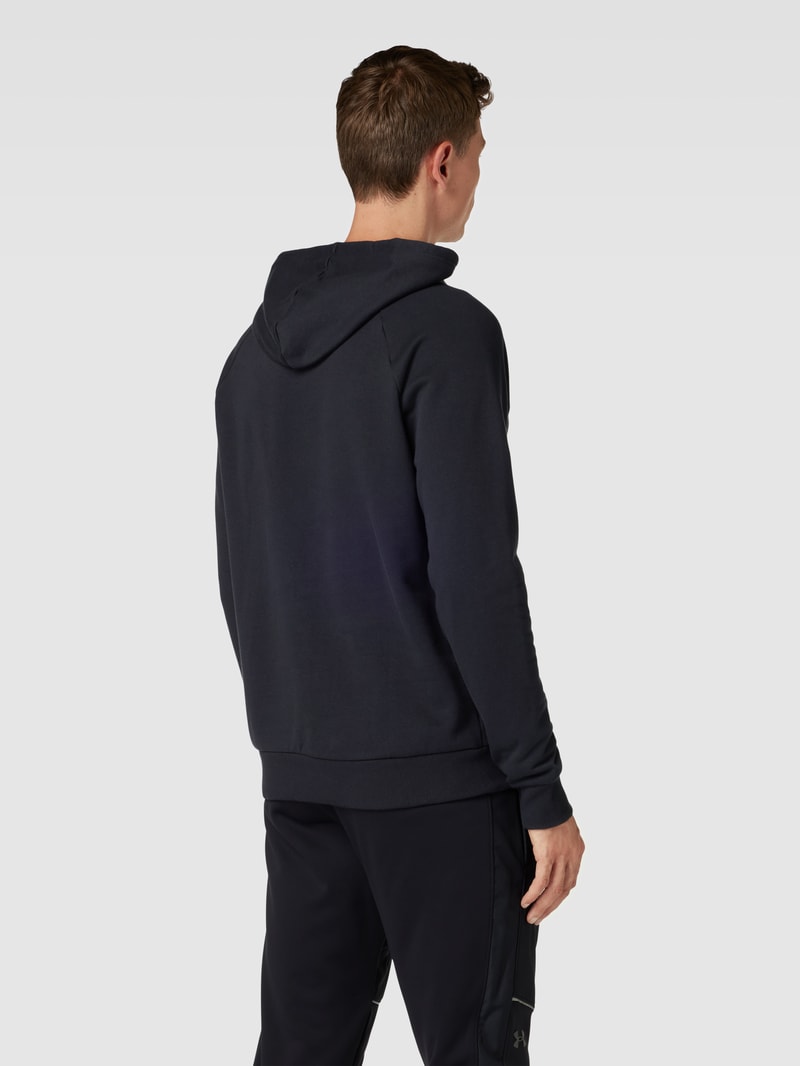 Hoodie mit Label-Print Modell 'Rival' in schwarz