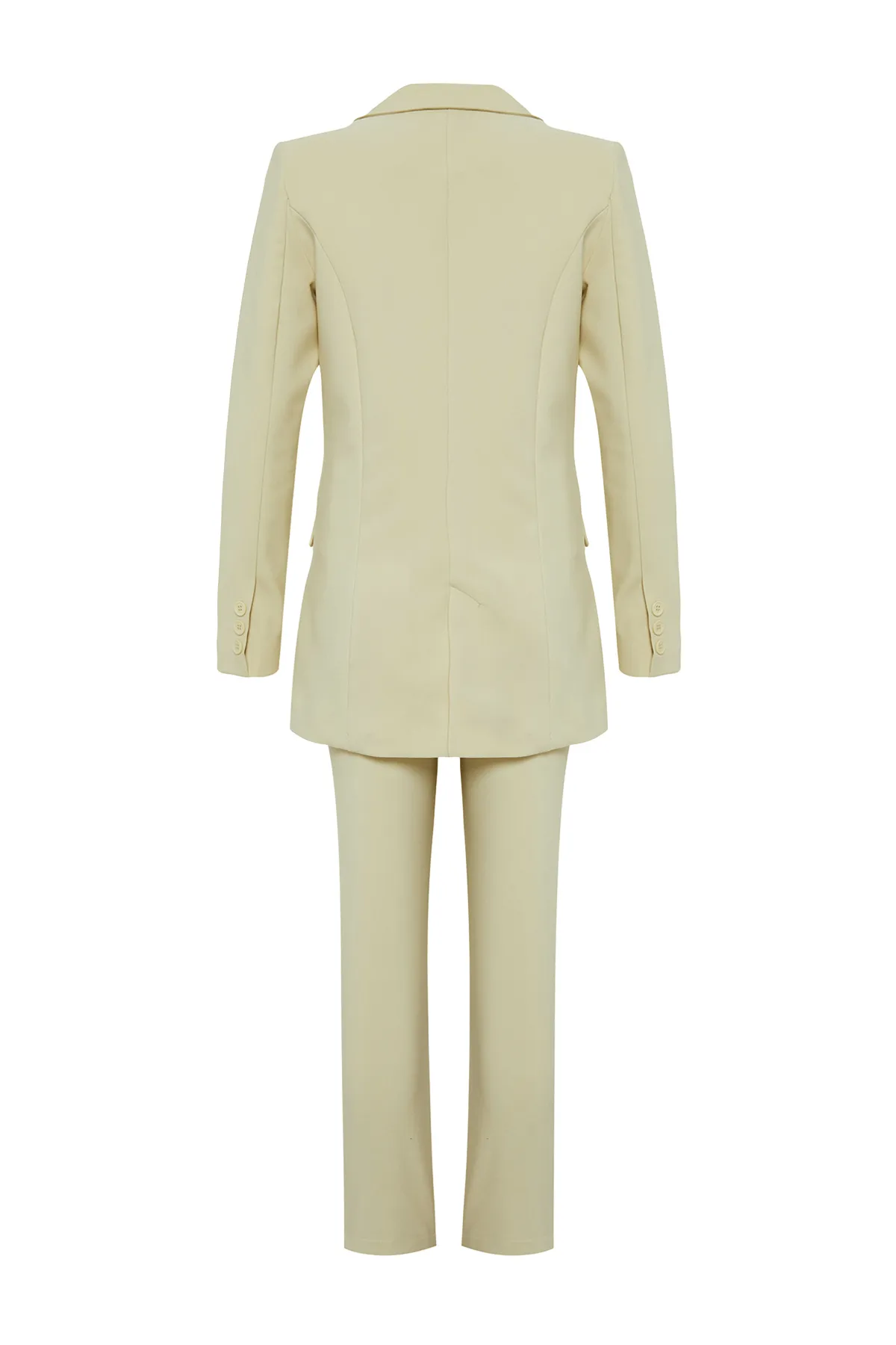 Trendyol Modest  Khakifarbenes Set aus Blazer und Hose – gewebt TCTAW23US00132