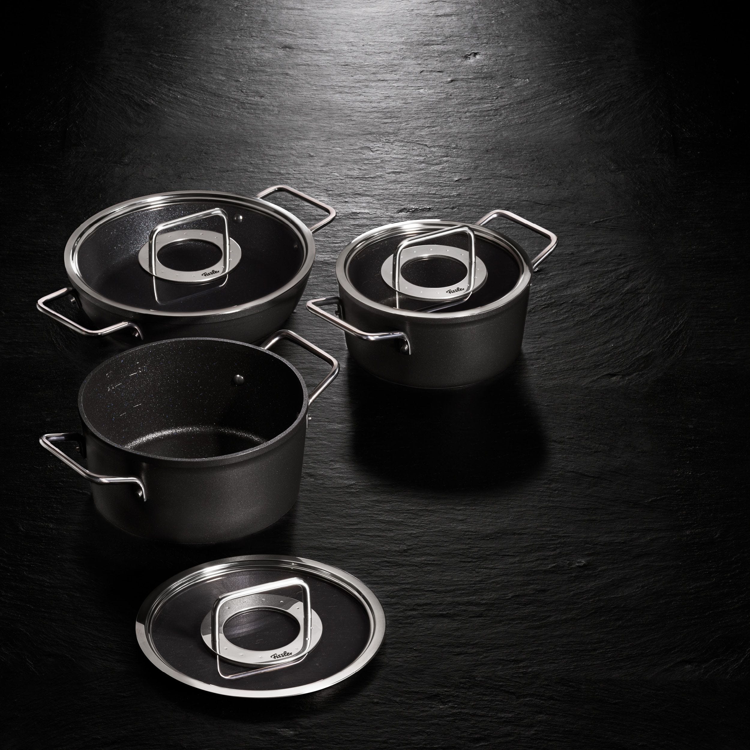 Adamant® Topfset 2-tlg. mit Glasdeckel und Stielkasserolle