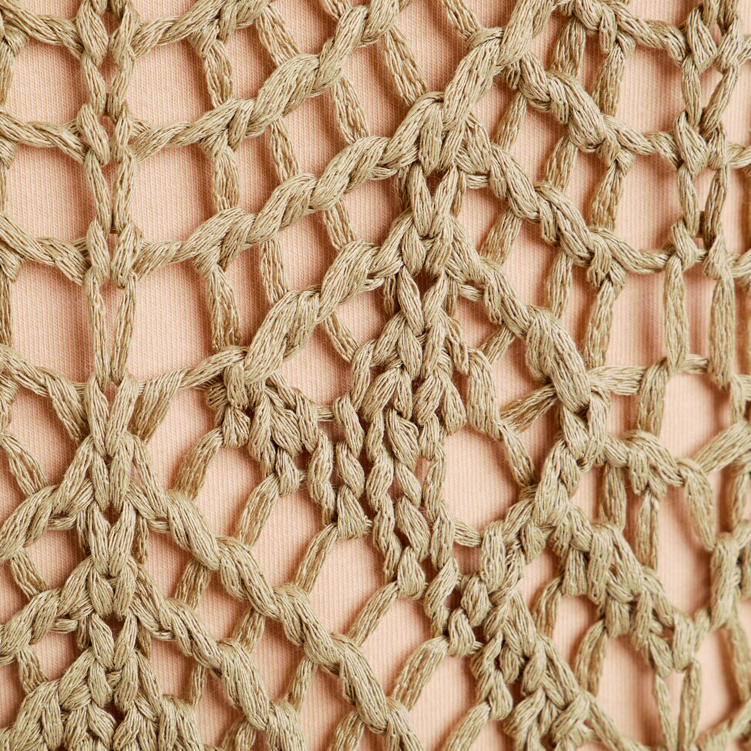 Pull crochet manches longues vert kaki femme | Cache Cache