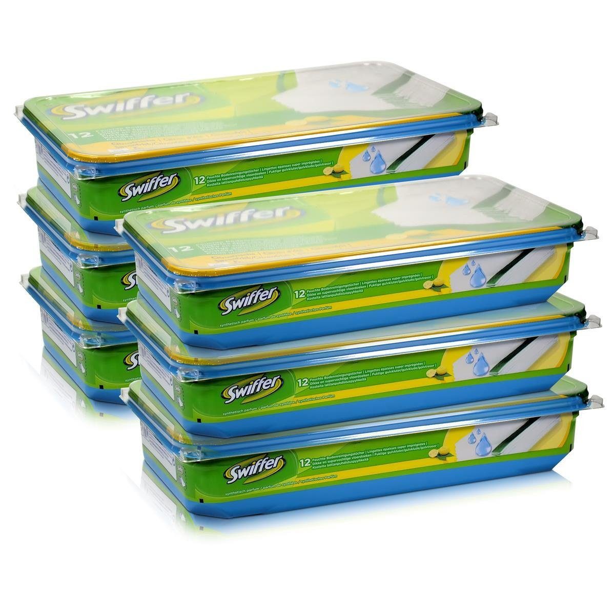 Swiffer 6x Swiffer Wet Wischtuecher 12er Fussbodenreiniger