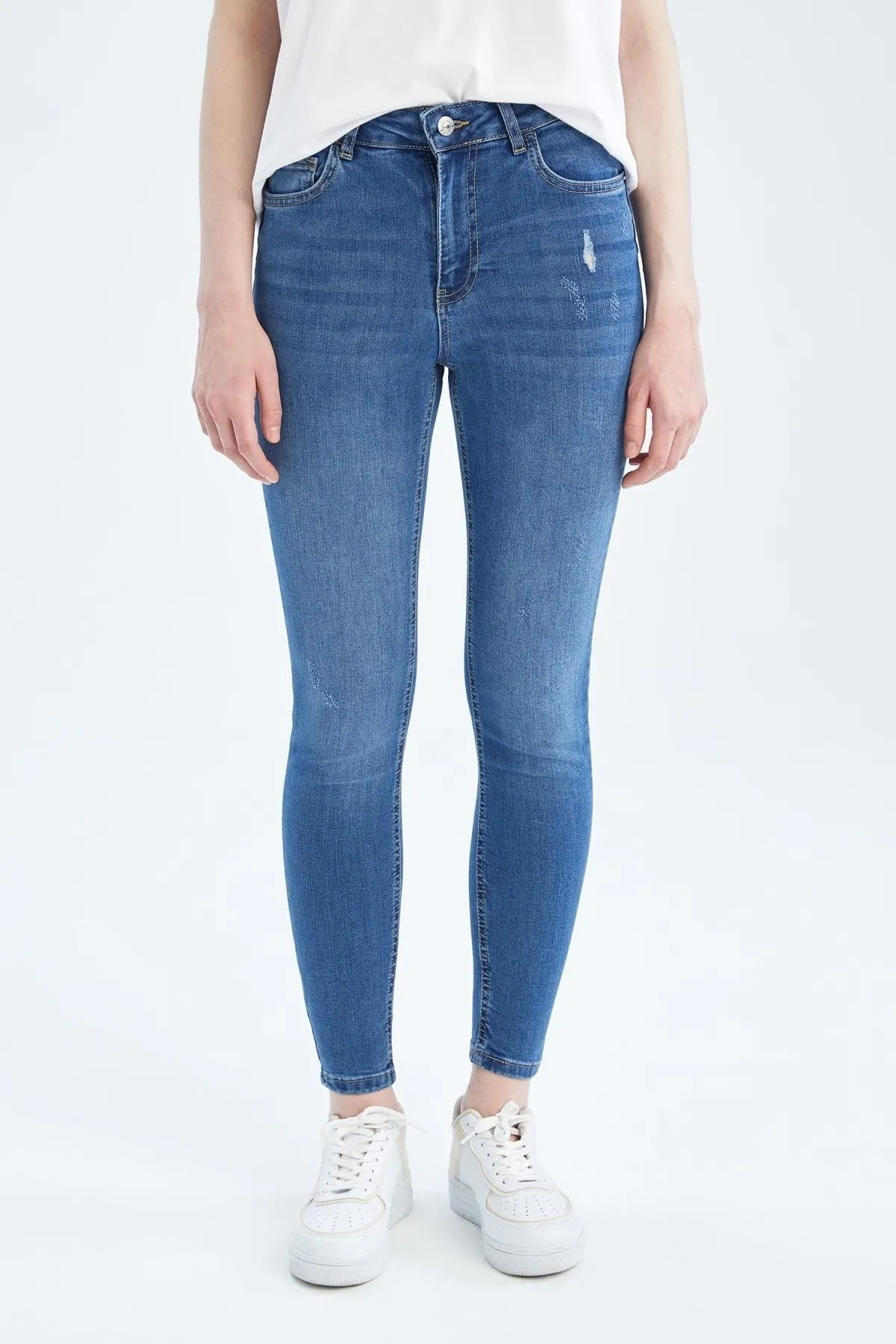 DeFacto  Rebace Skinny Fit Jeanshose mit zerrissenen Details