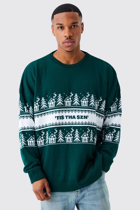 Oversize Tiz Tha Szn Weihnachtspullover