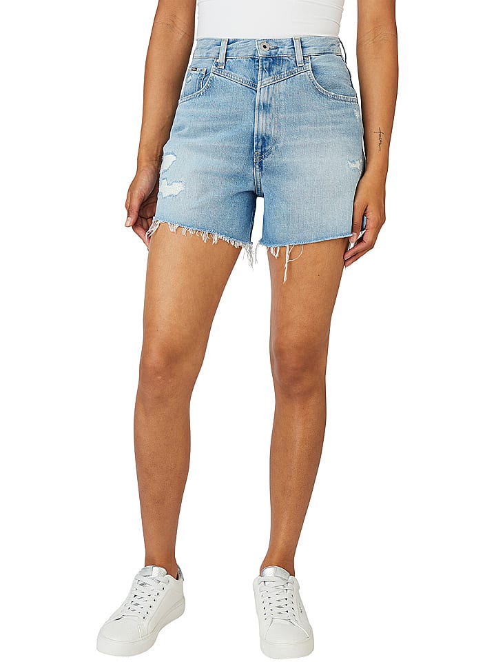 Pepe Jeans Jeans-Shorts in Blau günstig kaufen