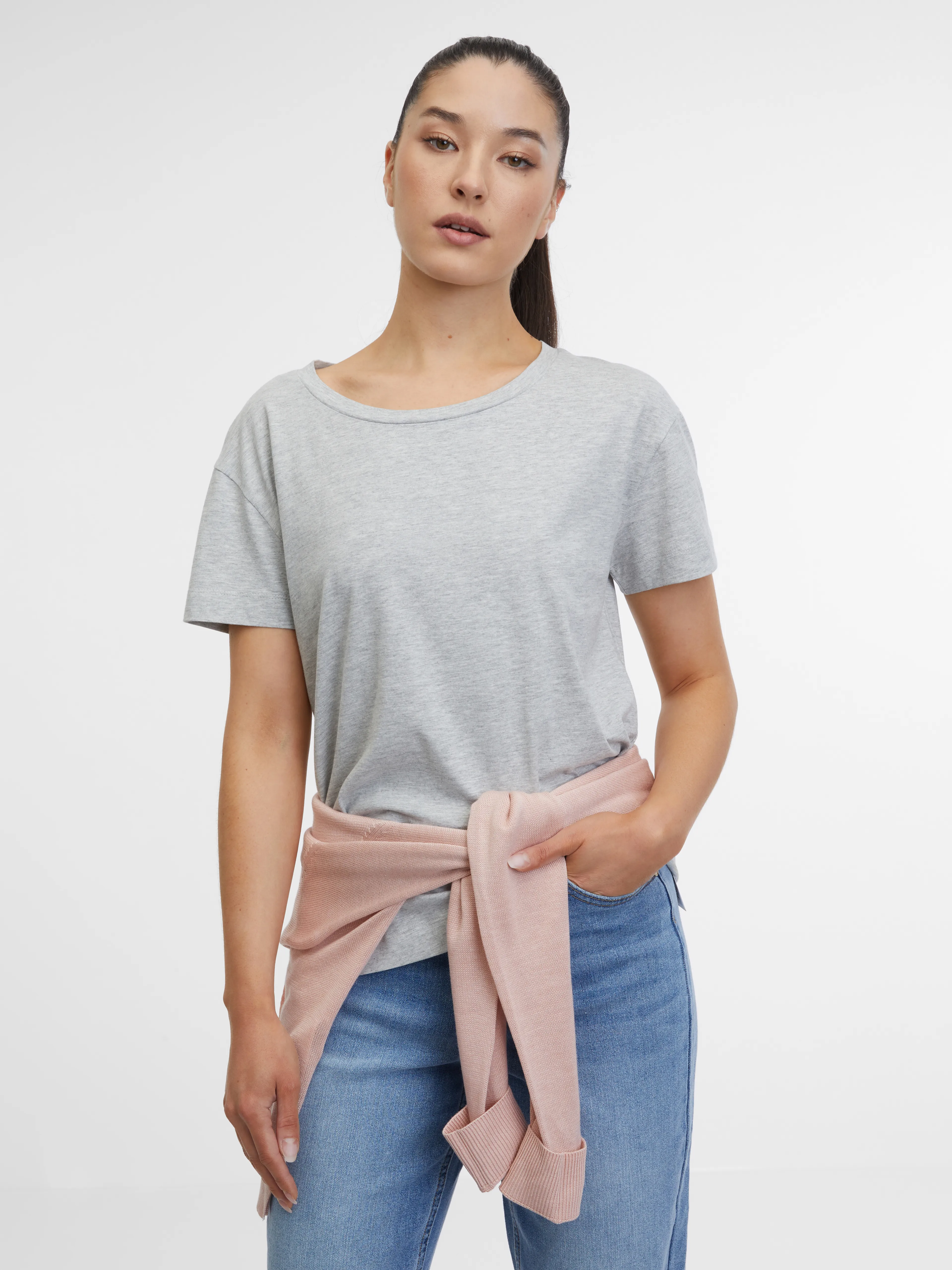 Graues Damen-T-Shirt ORSAY