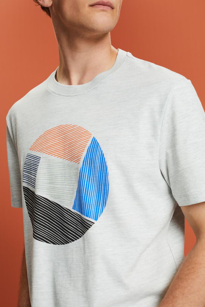 Bedrucktes Rundhals-T-Shirt aus Jersey