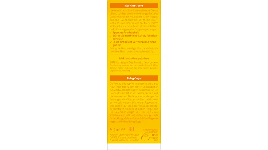 WELEDA baby CALENDULA Gesichtscreme 50 ml