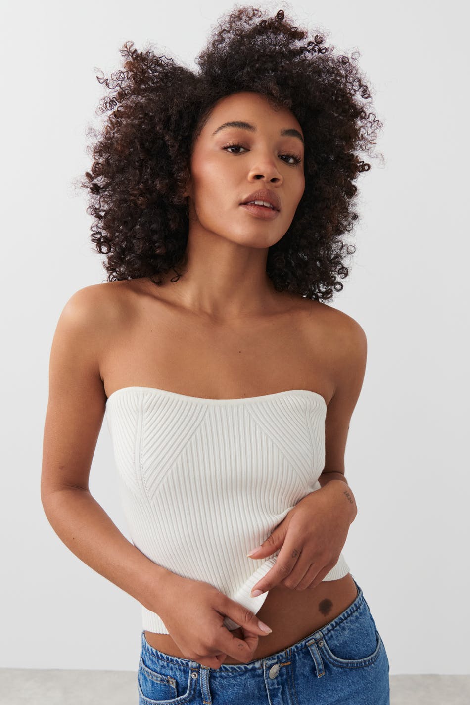 Knitted tube top