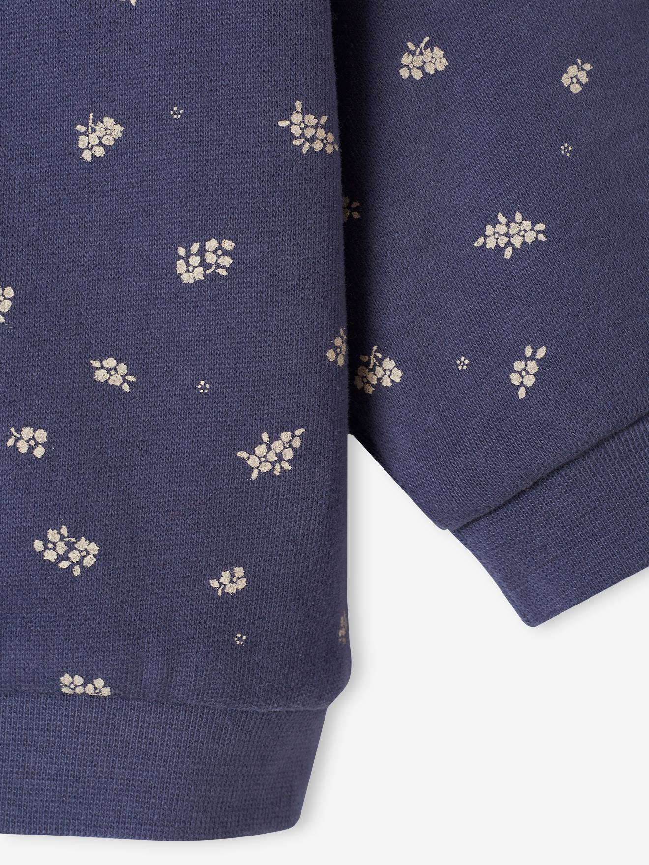 Sweat basics bébé imprimé bleu ardoise