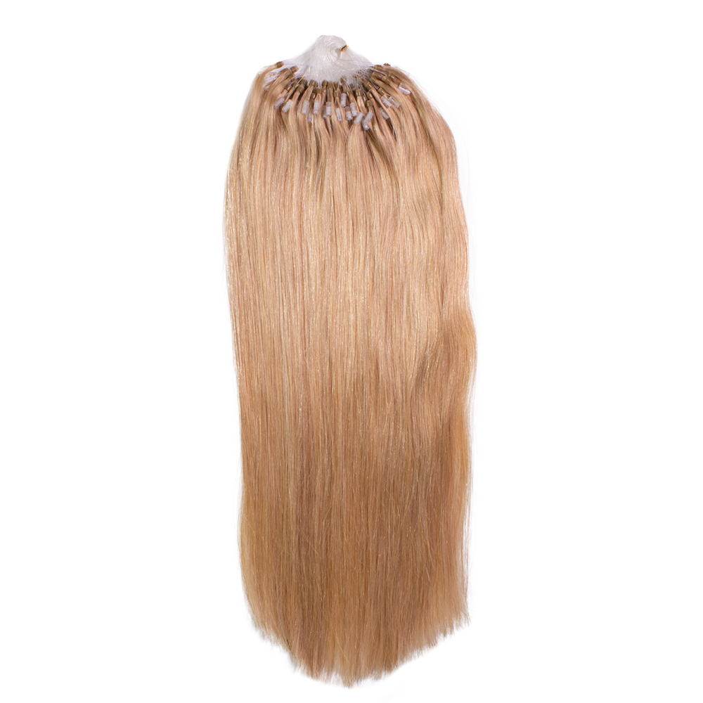 hair2heart Extensions à froid Microring Premium cheveux naturels #18 Noisette 0.5g extensions