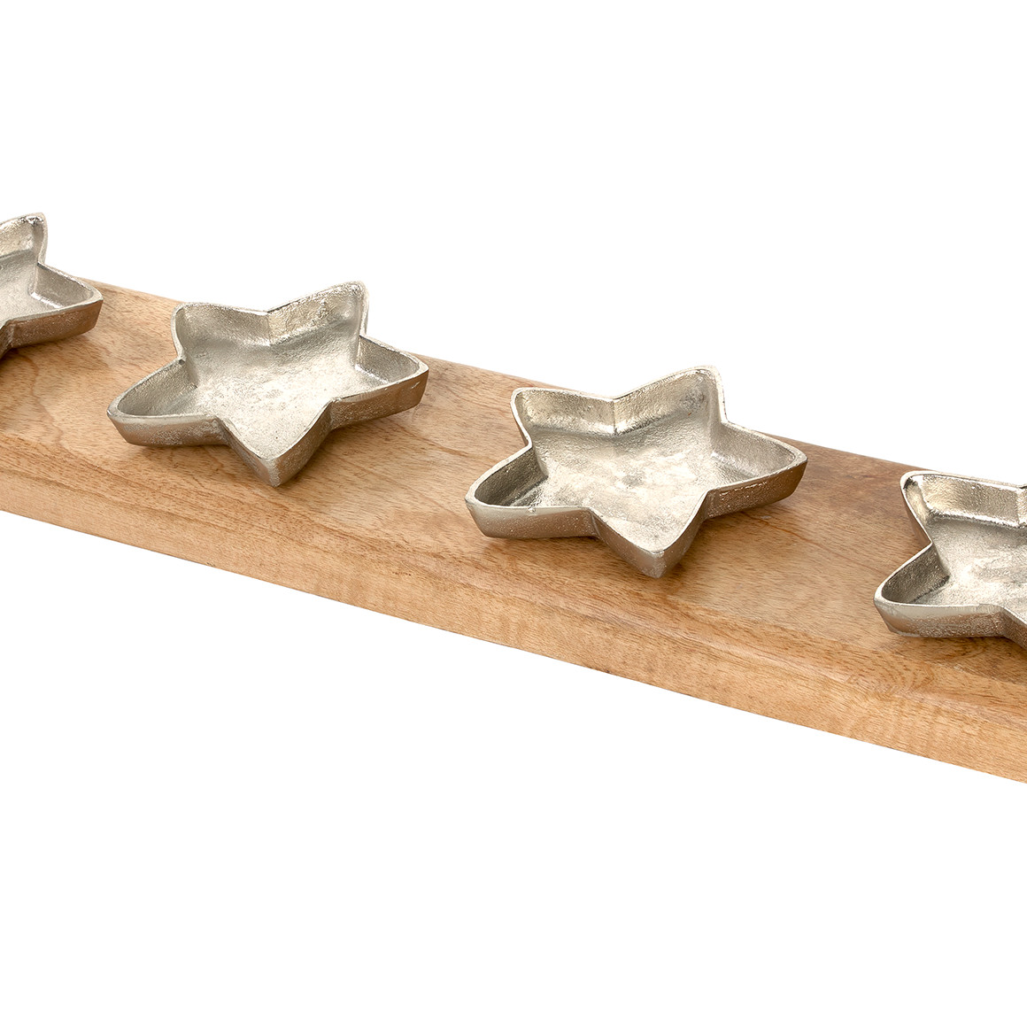 Kerzenhalter für den Advent natur / silber