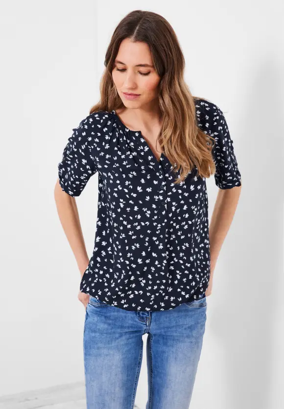 CECIL Bluse mit kurzer Knopfleiste