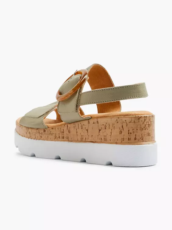 5th Avenue Leder Keilsandalette