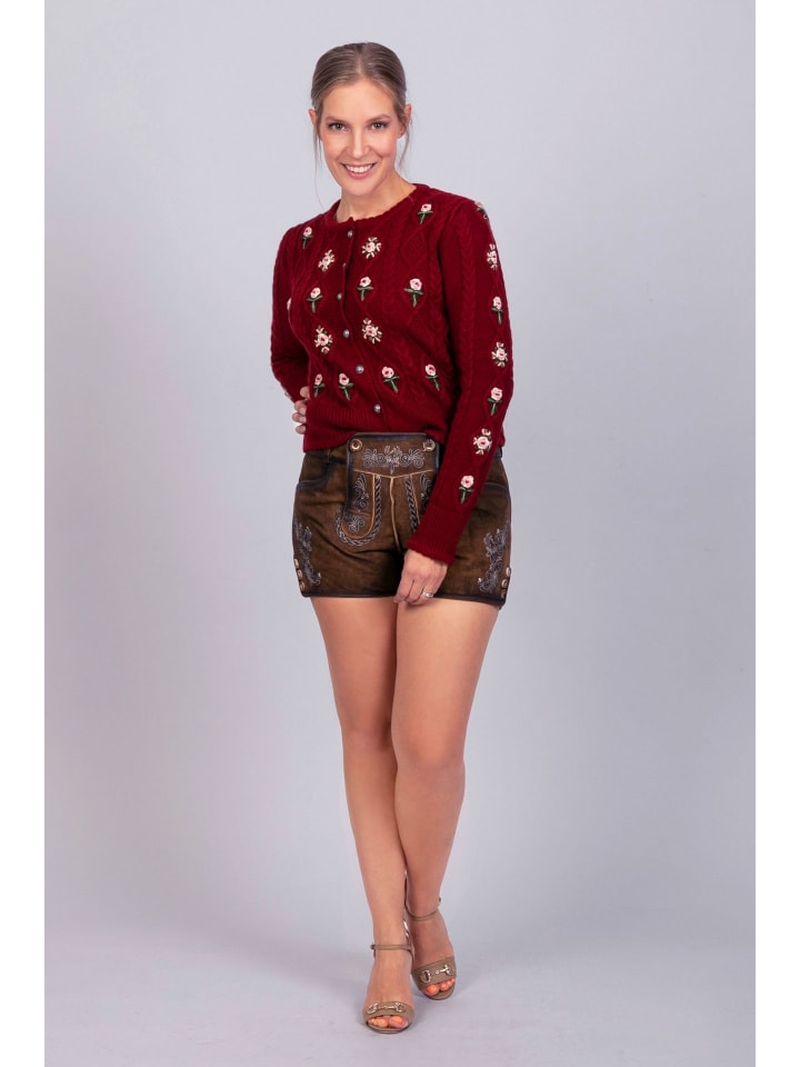 Edelnice Lederhose in dunkelbraun günstig kaufen
