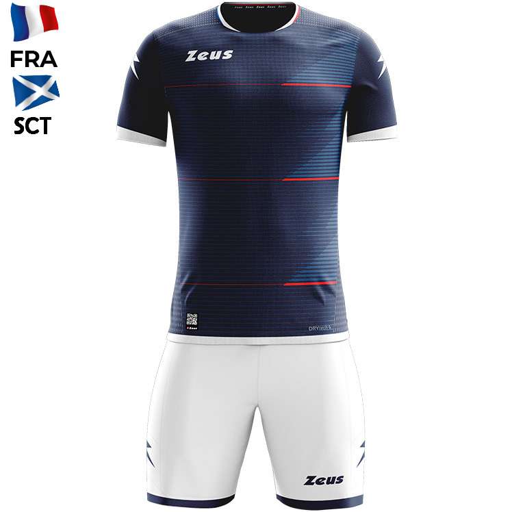 Zeus Mundial Teamwear Set Trikot mit Shorts navy weiß