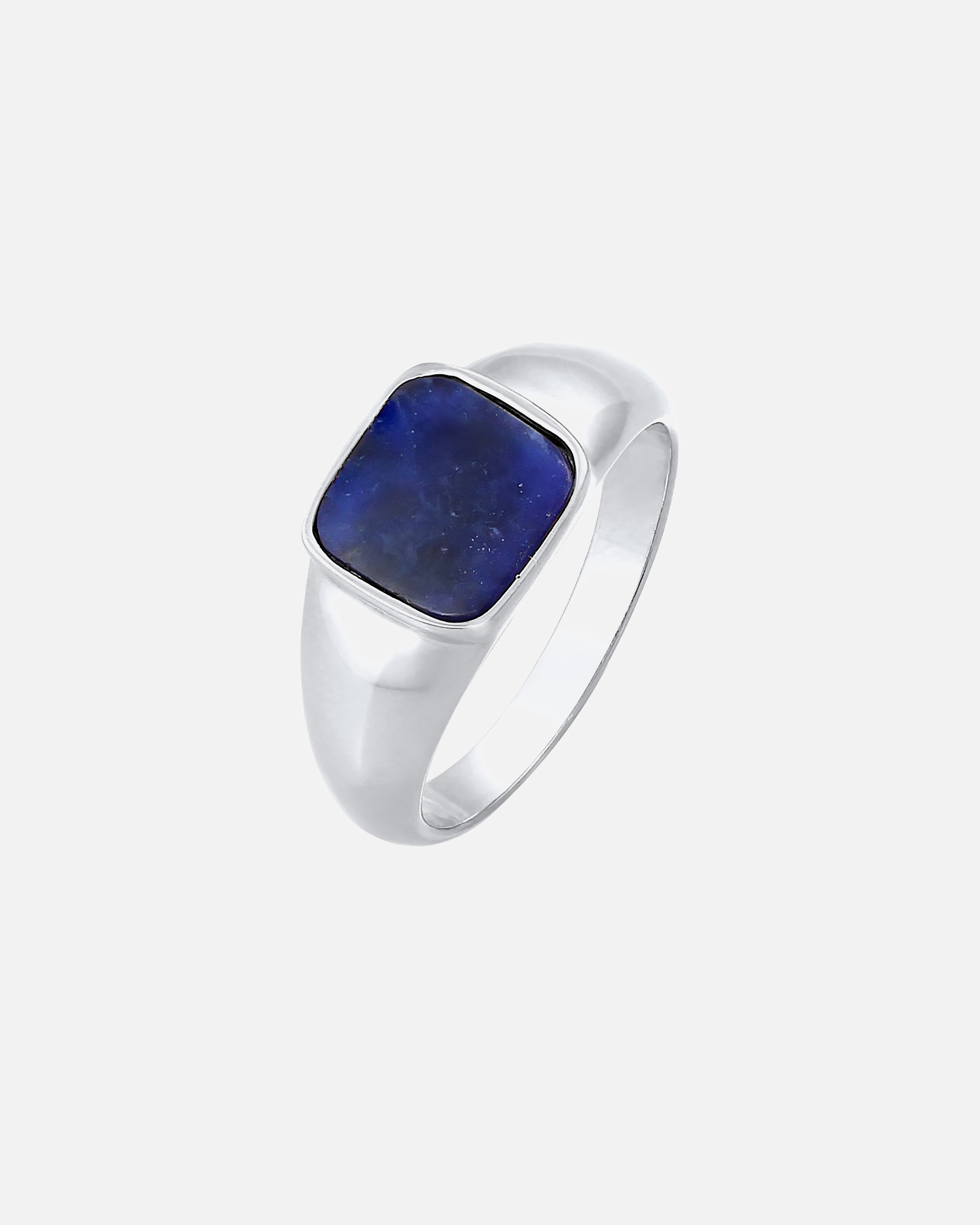 Sigillo classico quadrato da donna Elli PREMIUM con pietra preziosa di sodalite in argento sterling 925