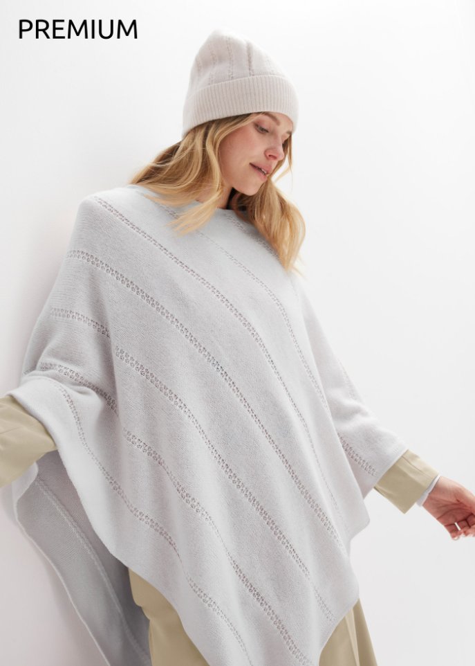Wollponcho mit Good Cashmere Standard®-Anteil