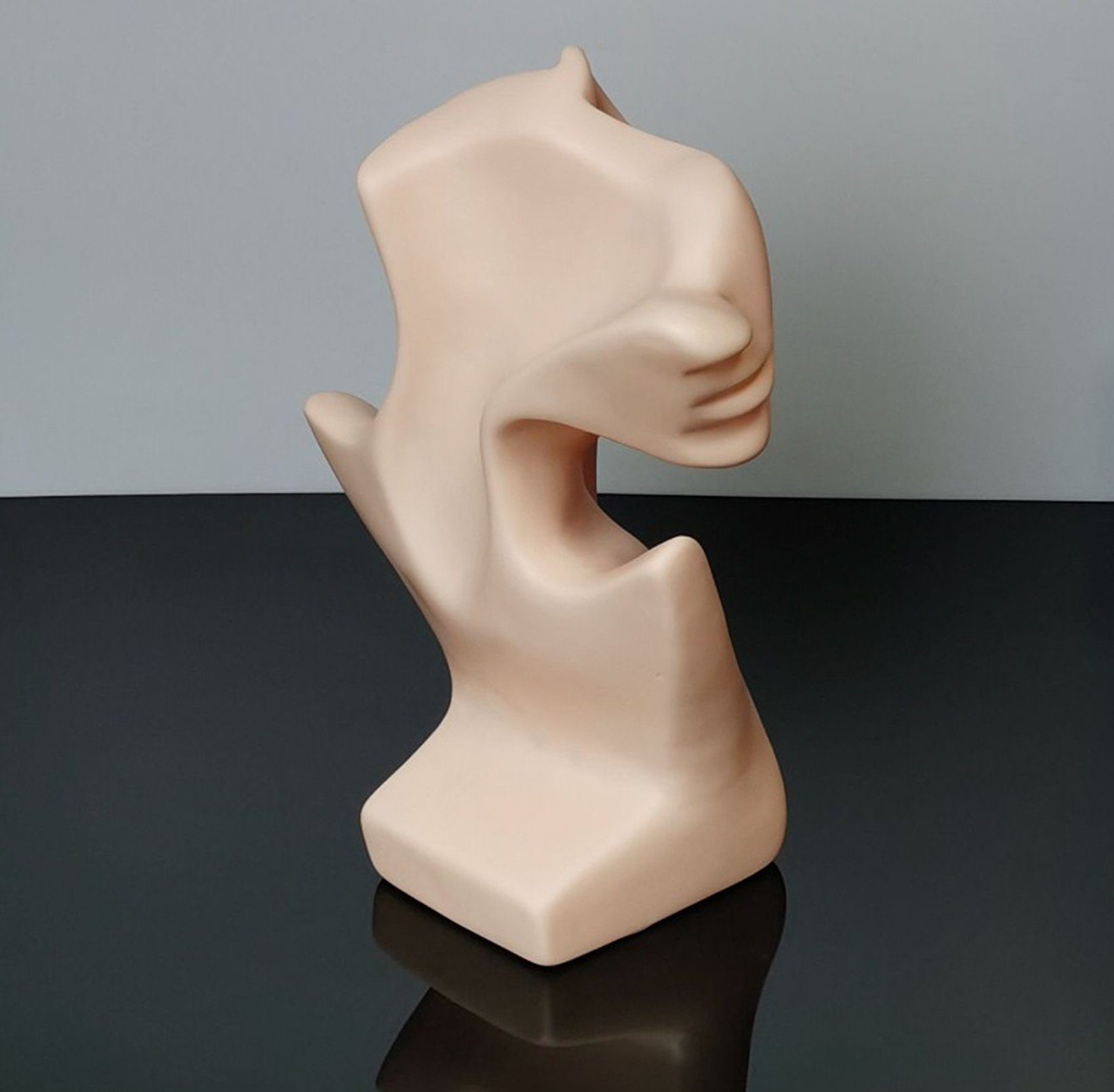 BAYLI Schmuckständer 2x Schmuckbüste Hautfarbe, Schmuck-Mannequin Büste als Schmuckständer