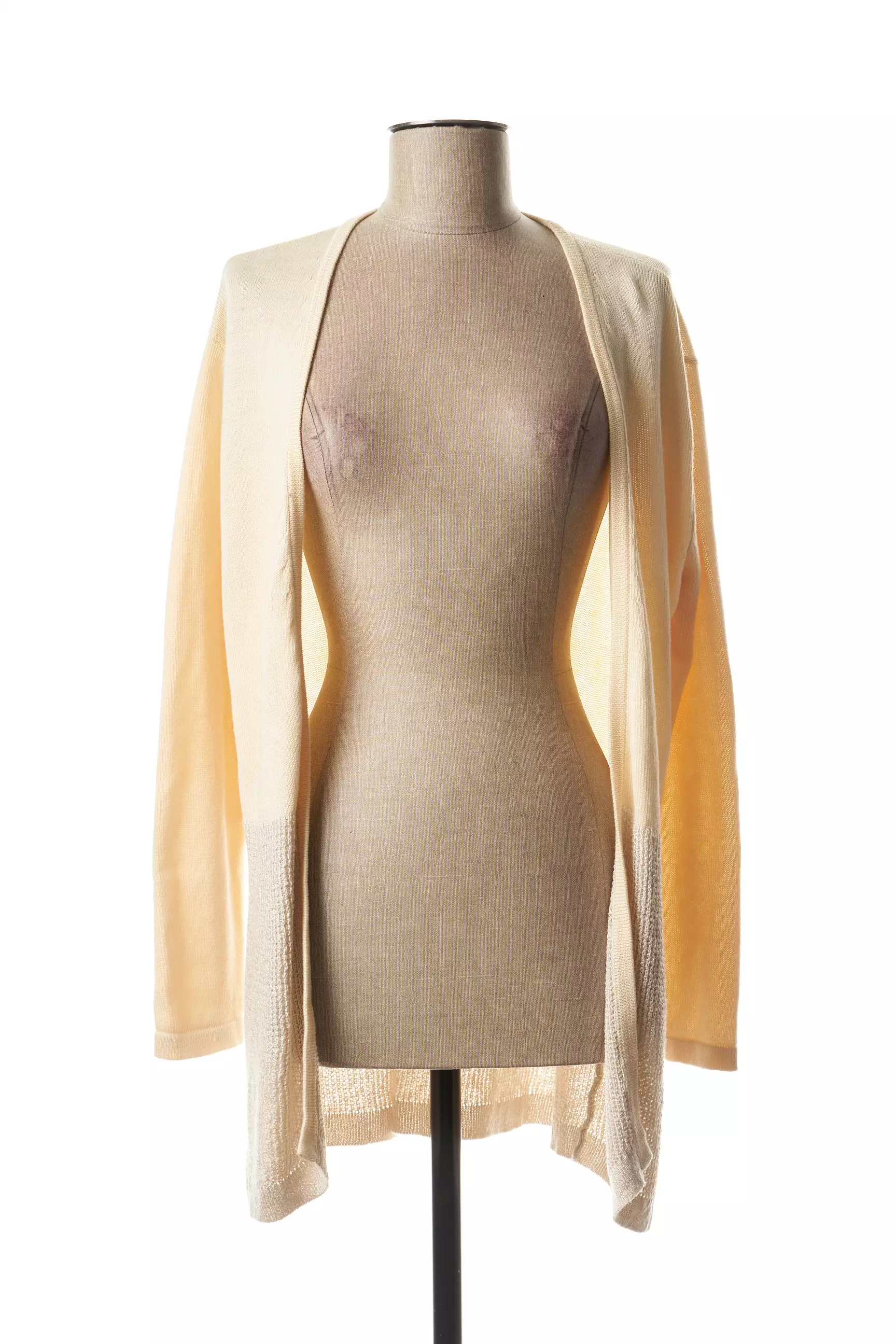 Bruno Saint Hilaire Cardigans Femme couleur beige