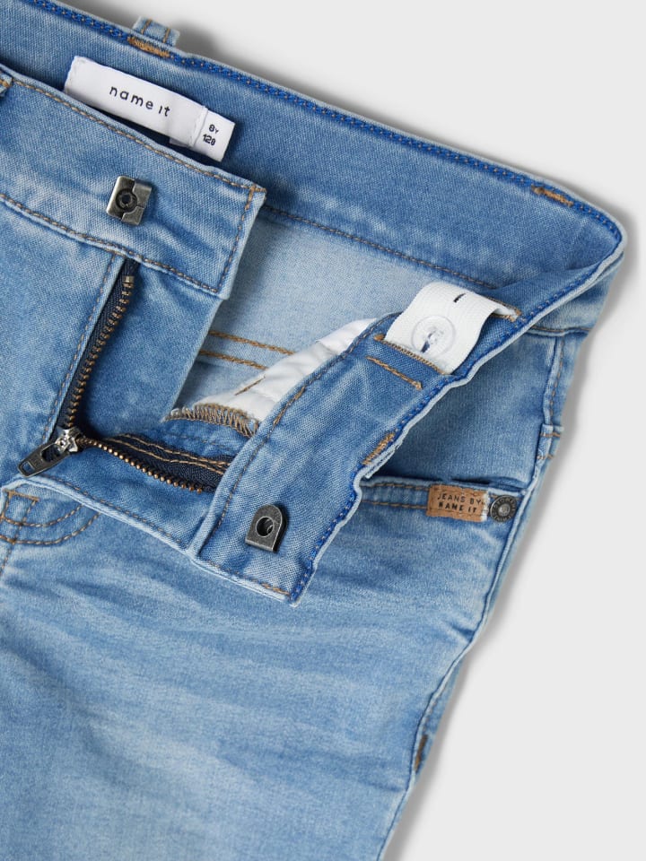 name it Stretch Jeans Slim Fit NKMTHEO in Hellblau günstig kaufen