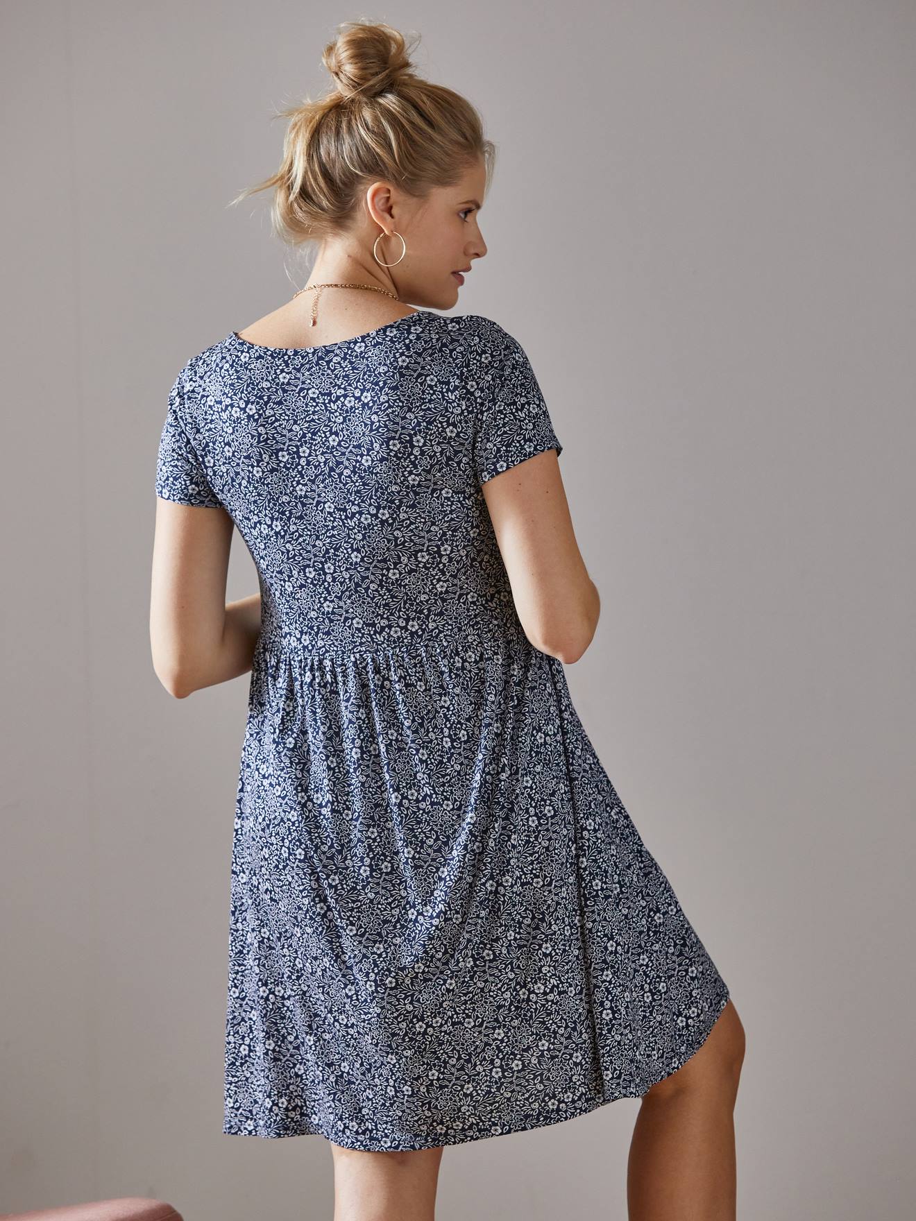 Robe fluide évolutive grossesse et d'allaitement noir