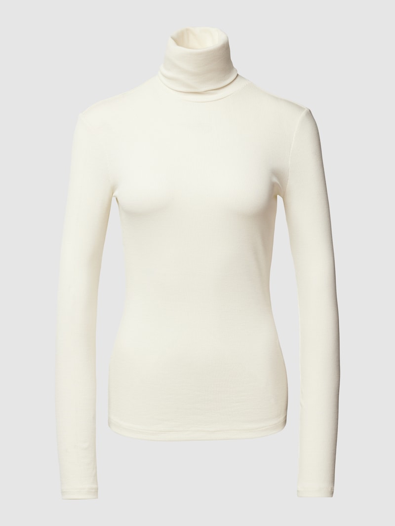 Longsleeve mit Rollkragen in ecru