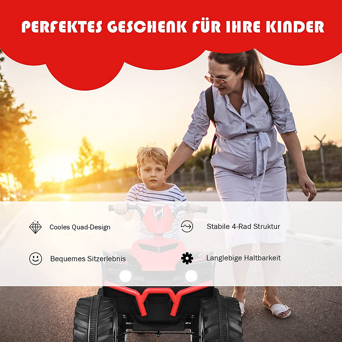 Quad 2,8-5 km/h mit Scheinwerfer