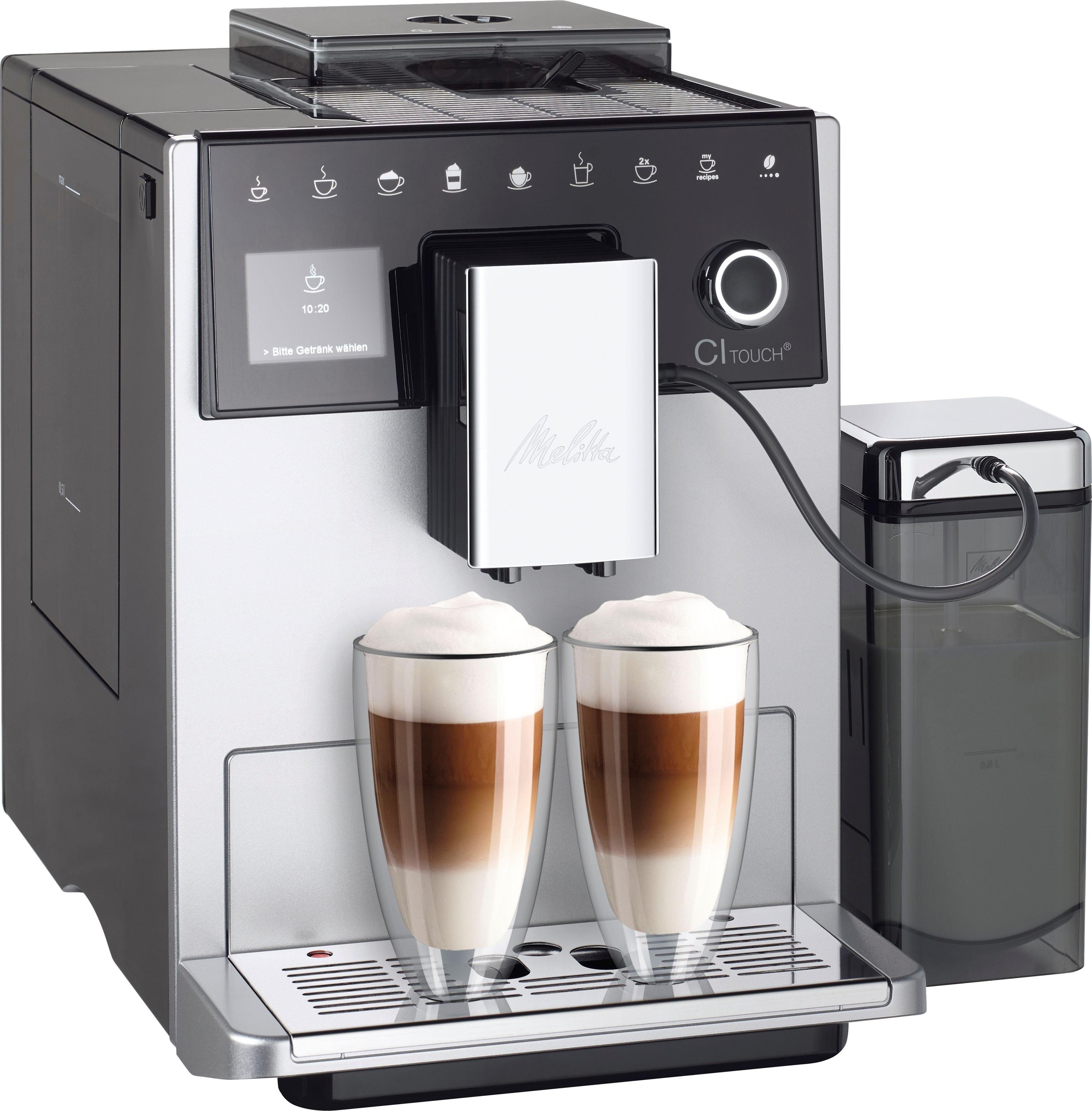 Melitta Kaffeevollautomat CI Touch® F630-101, silber, Bedienoberfläche mit Touch & Slide Funktion Flüsterleises Mahlwerk