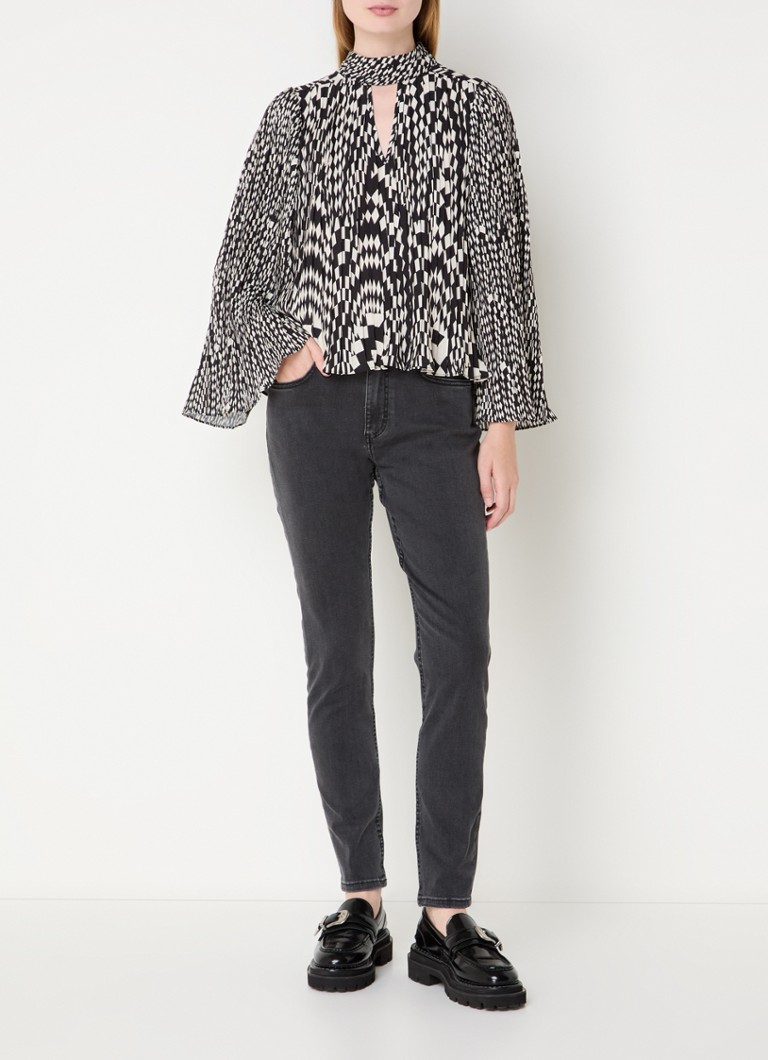French Connection  Fern Arie tuniek met grafische print en trompetmouw