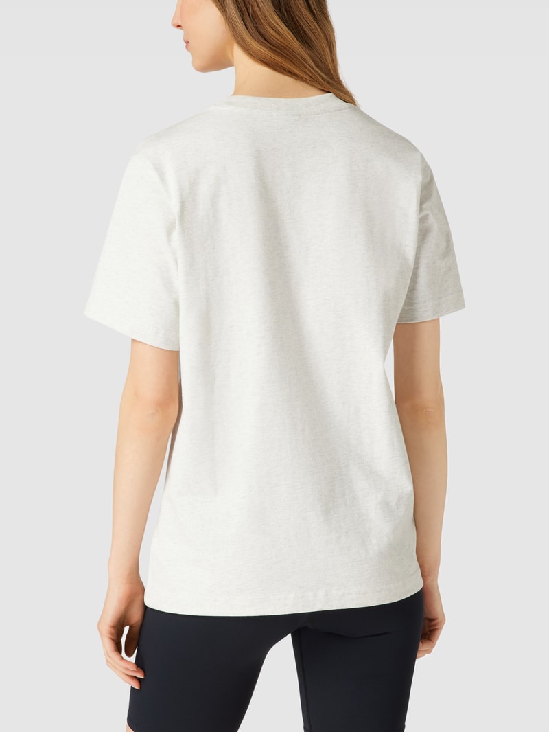 T-Shirt mit Rundhalsausschnitt Modell 'Athletics' in hellgrau meliert