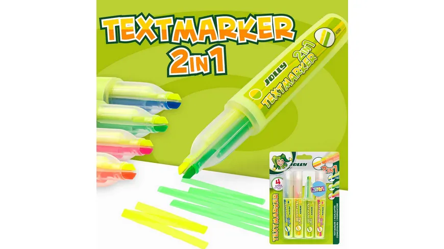 JOLLY Textmarker 2in1 4er