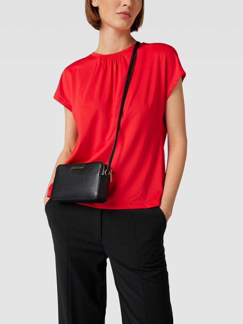 Crossbody Bag mit Label-Detail Modell 'JET SET' in schwarz