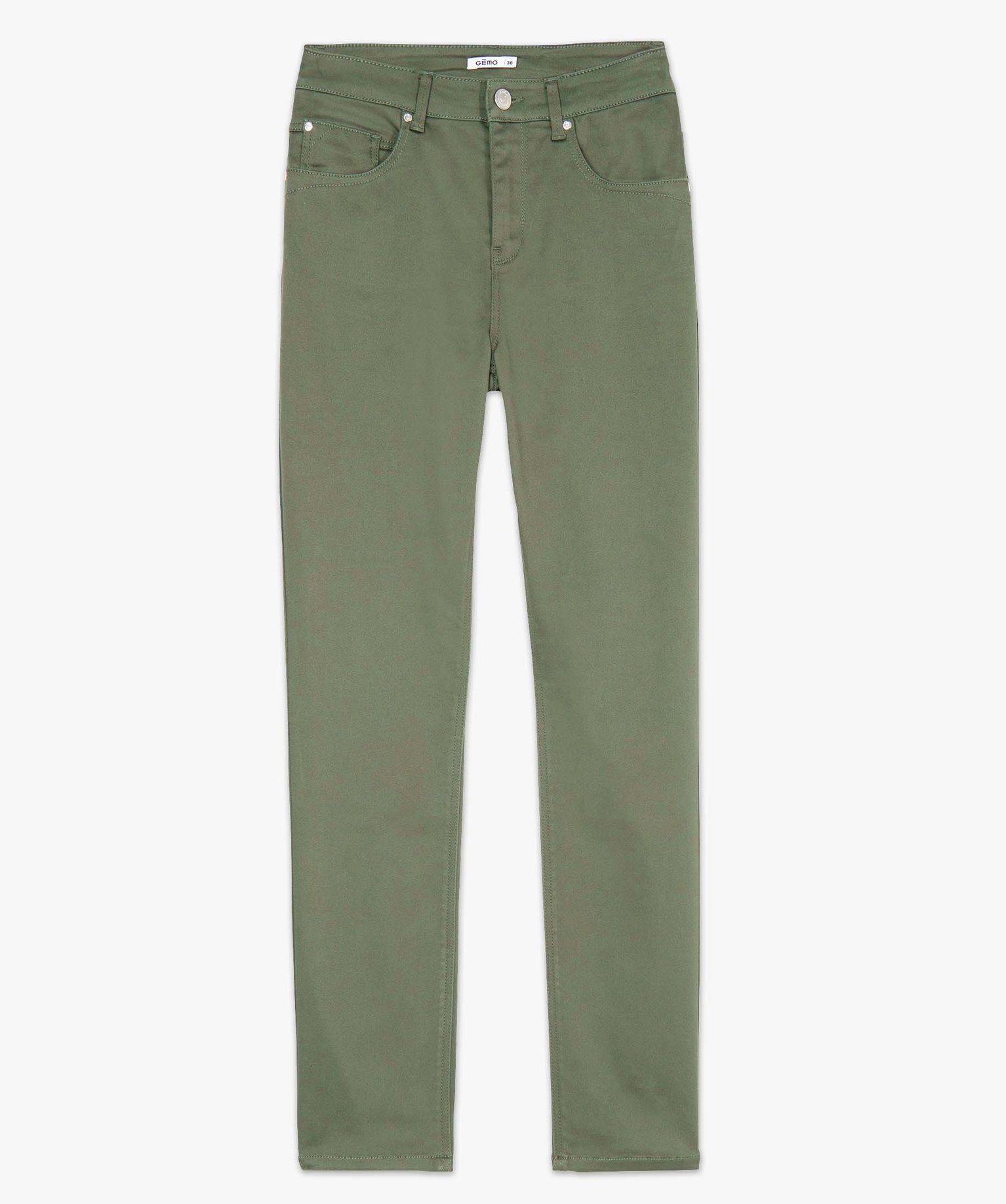 Pantalon femme coupe Regular - Longueur L26 kaki | GEMO