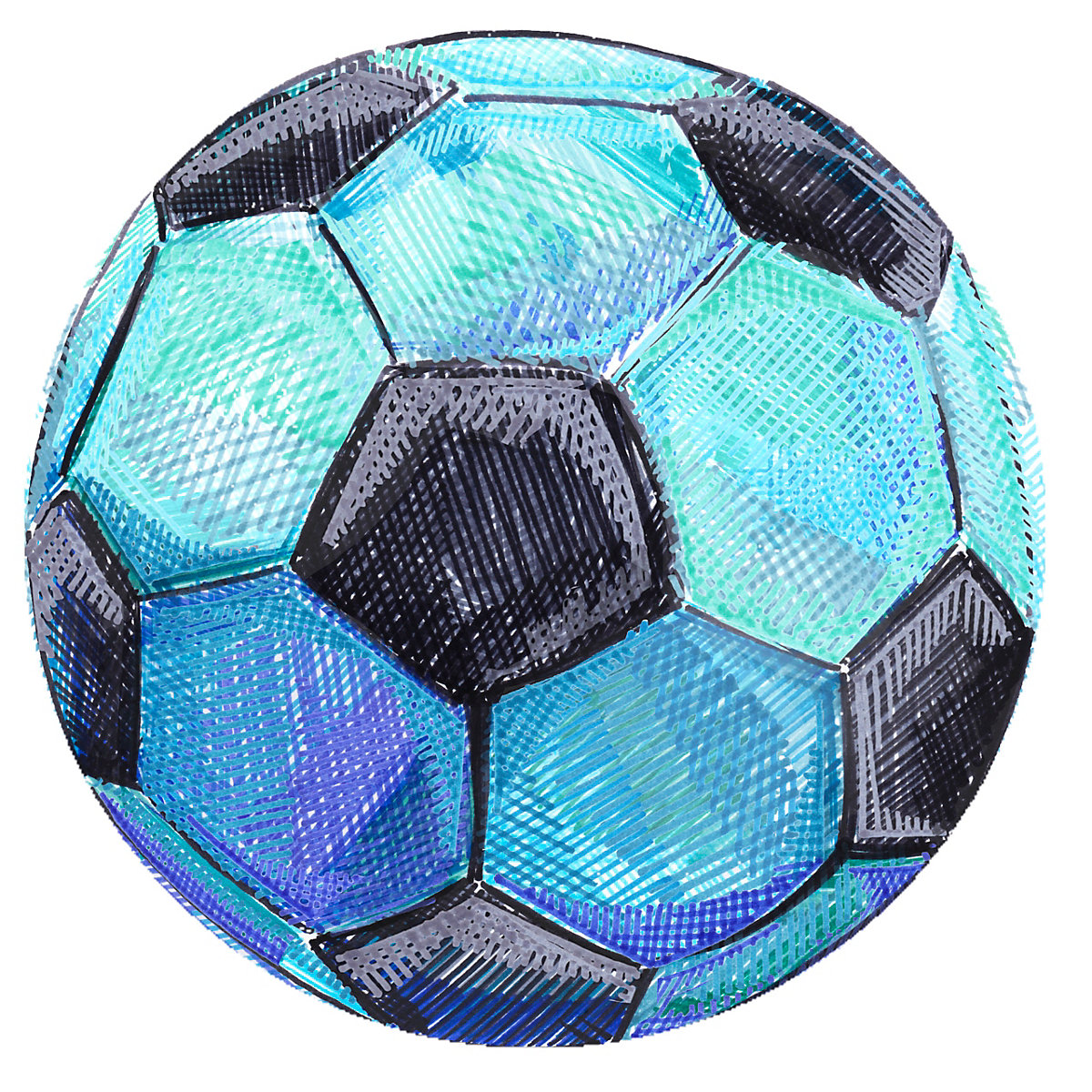 CONNECTOR Filzstifte Fußballkoffer, 33-tlg.