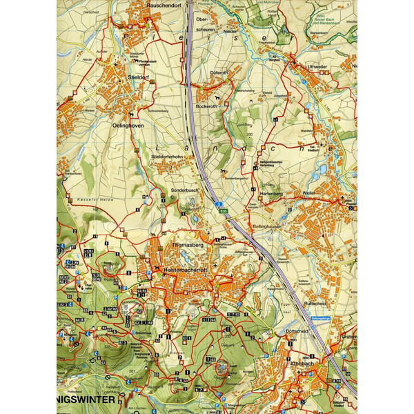 Wanderkarte Naturpark Siebengebirge 1:25.000 - Wanderkarte