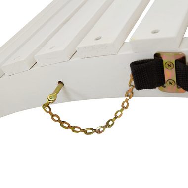 vidaXL Wellnessliege Sonnenliege Weiß 184x55x64 cm Massivholz Akazie