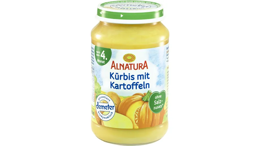 Alnatura Bio Kürbis-Kartoffel, Babygläschen (nach 4. Mon.) 190 g