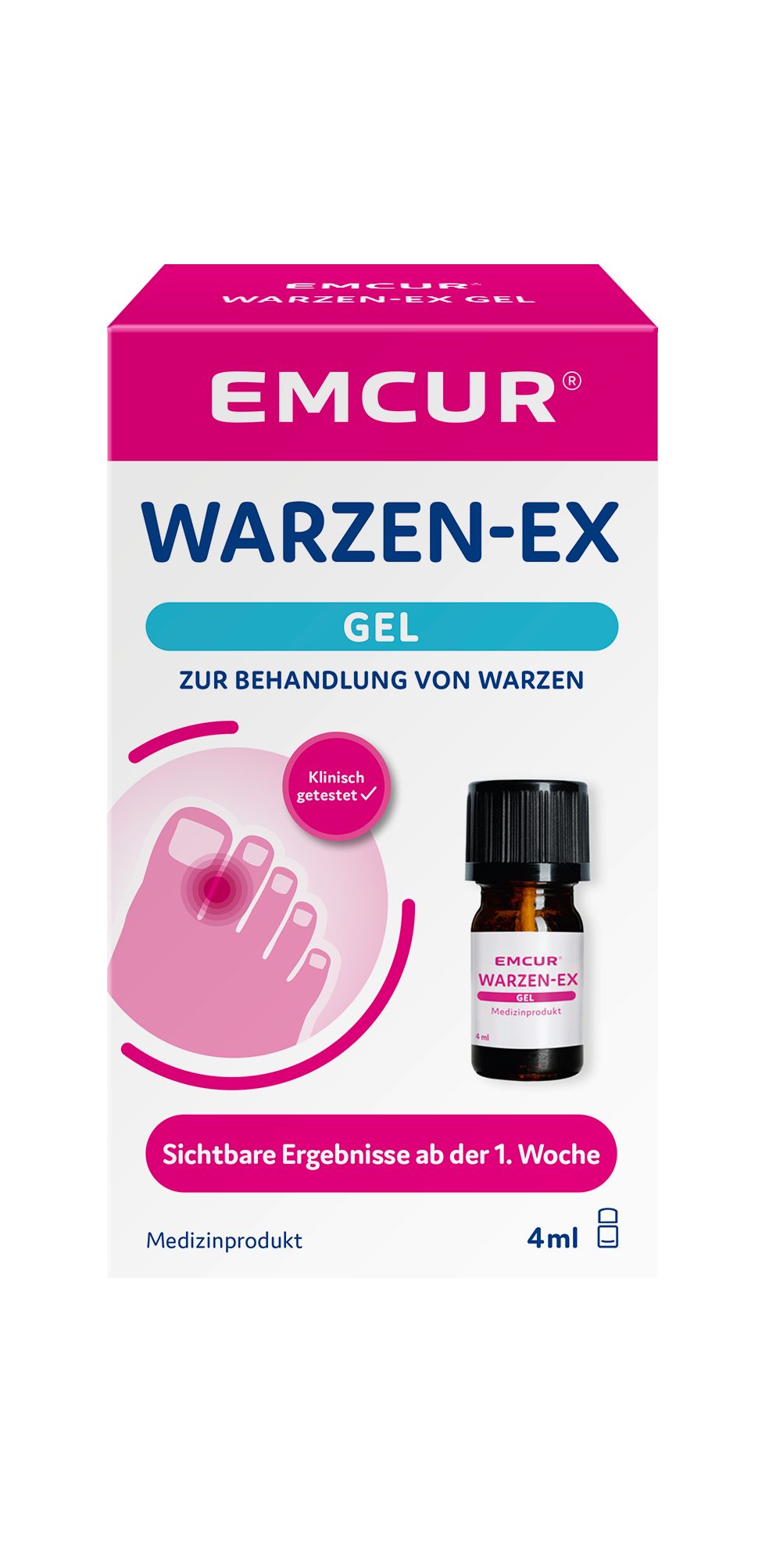 EMCUR Warzen-Behandlungsstift Warzen-Ex Gel, Emcur Warzen-Behandlungsstift mit Trichloressigsäure, 2 x 4 ml
