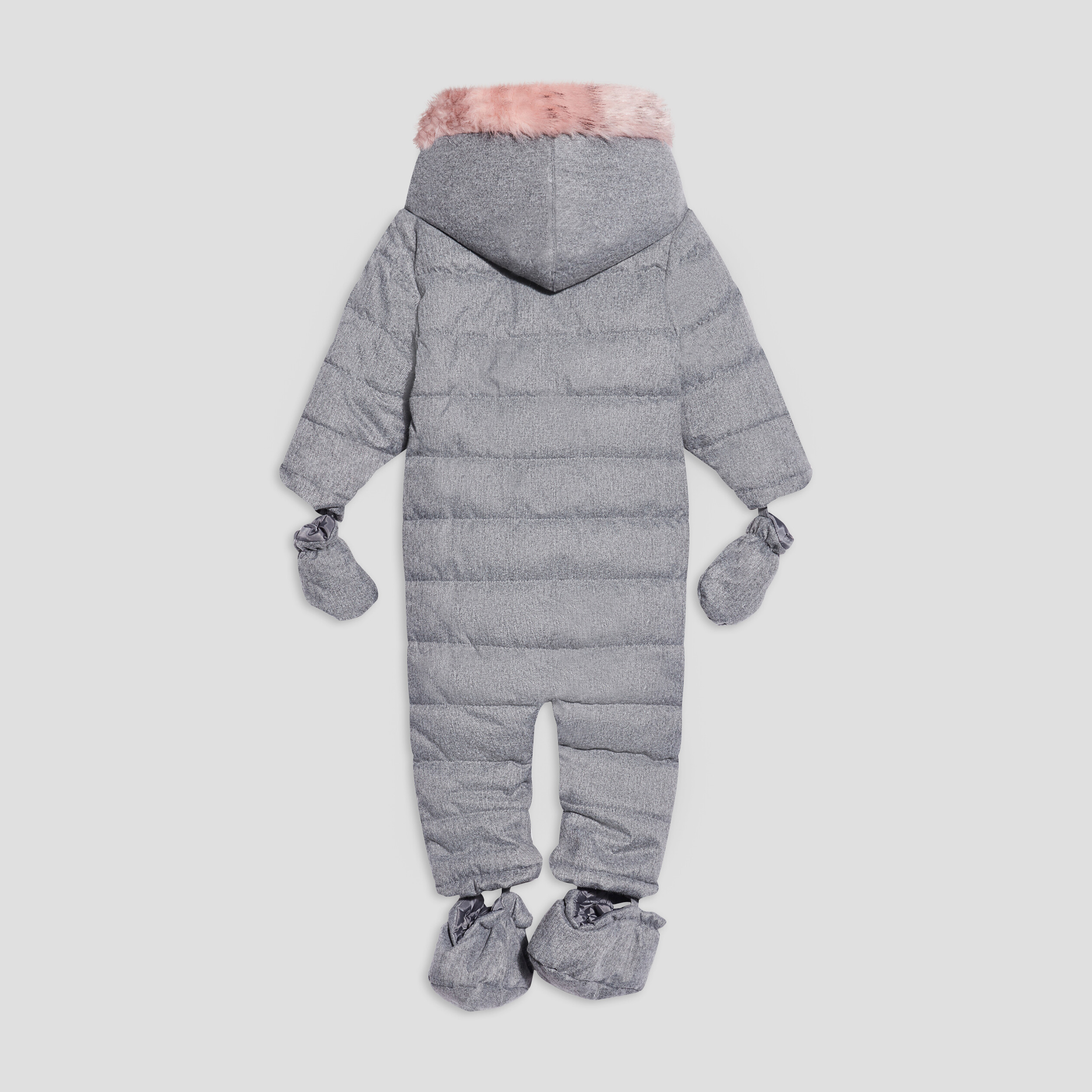 Combinaison à capuche gris bébé fille | La Halle