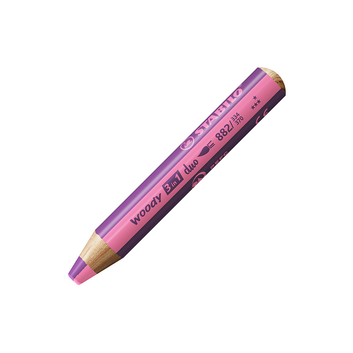 Buntstifte woody 3 in 1 duo, 5 Stifte - 10 Farben, inkl. Spitzer