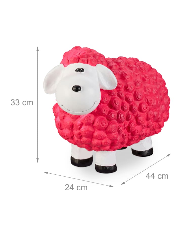 relaxdays Gartenfigur Schaf in Pink günstig kaufen onesize