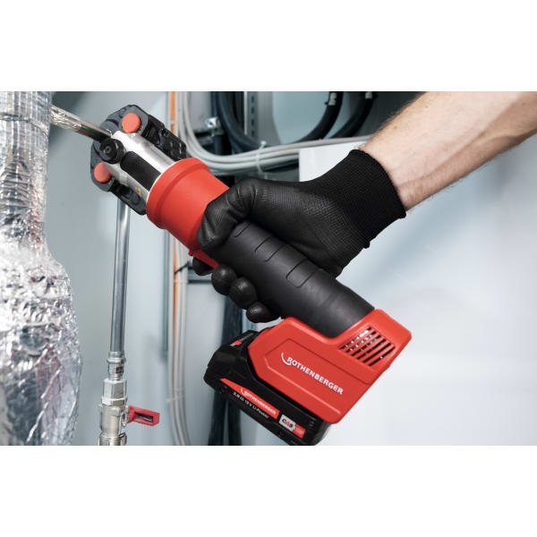 Rothenberger 1000005042 ROMAX NANO Basic Set hybride persmachine incl. 2x 2Ah 18V accu's en EU-lader, in Rocase 6414
