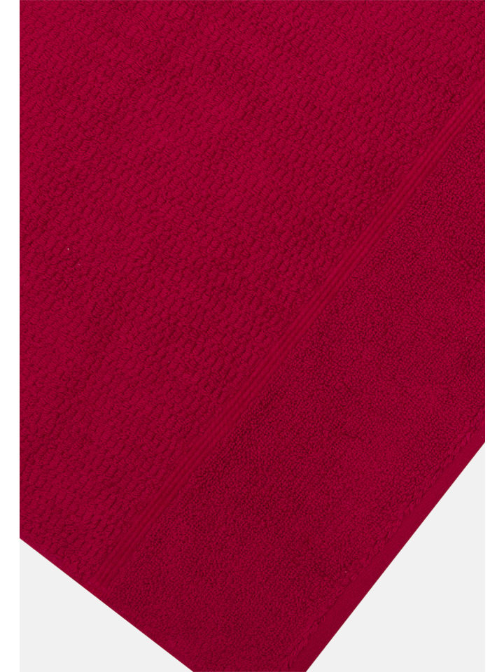 Möve for Frottana 4 X Handtuch im Set Pearl in Ruby günstig kaufen 50 x 100 cm
