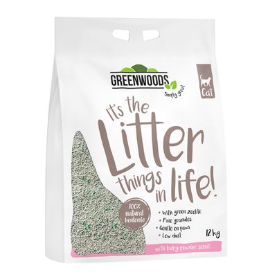 Sparpaket Greenwoods klumpende Katzenstreu