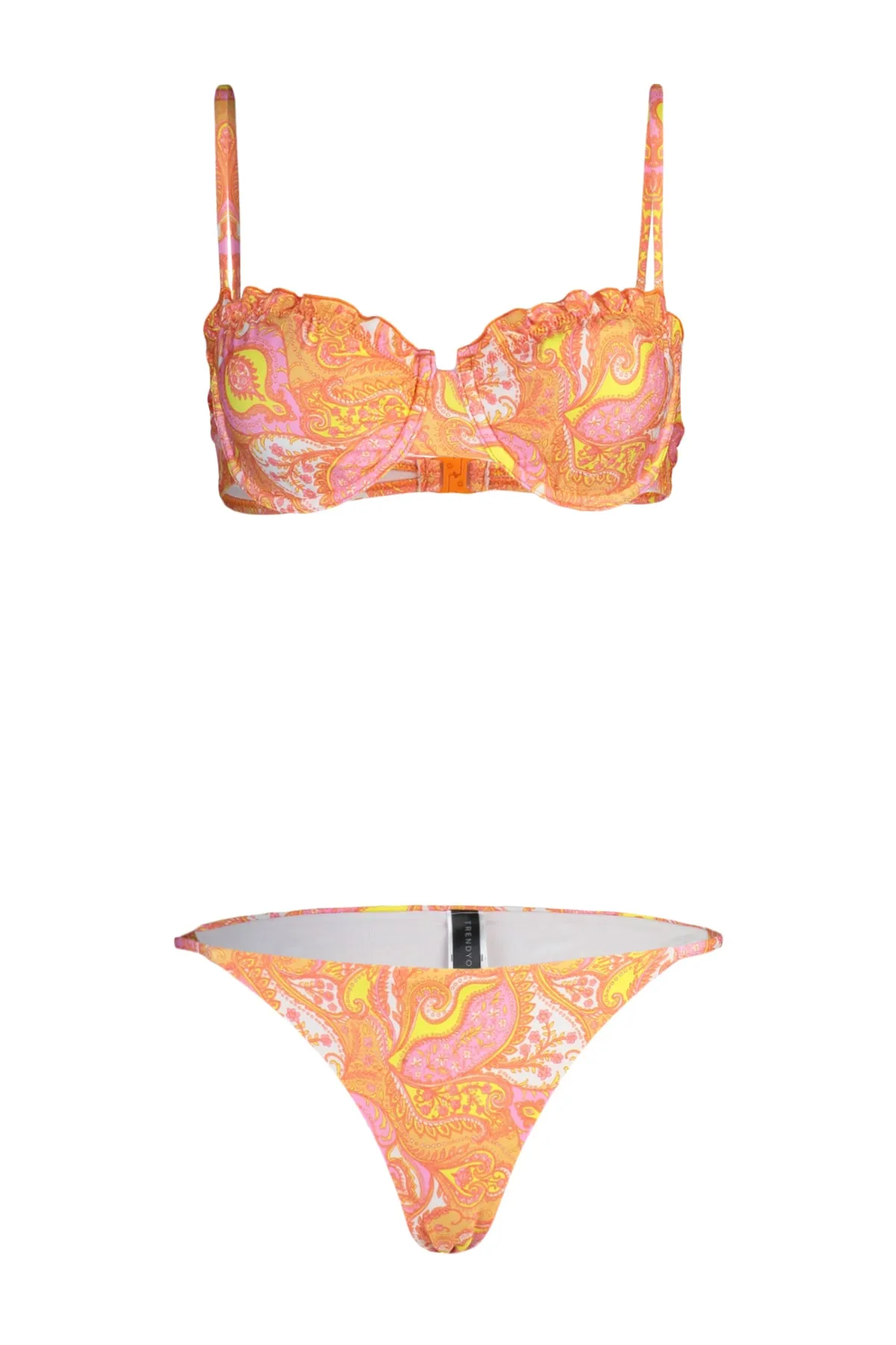 Trendyol Collection  Bikini-Set - Orange - Pünktchen