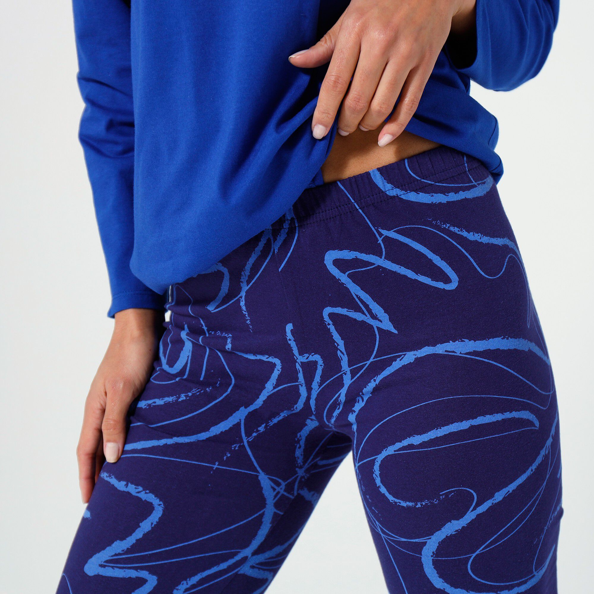 Legging imprimé, style crayonné