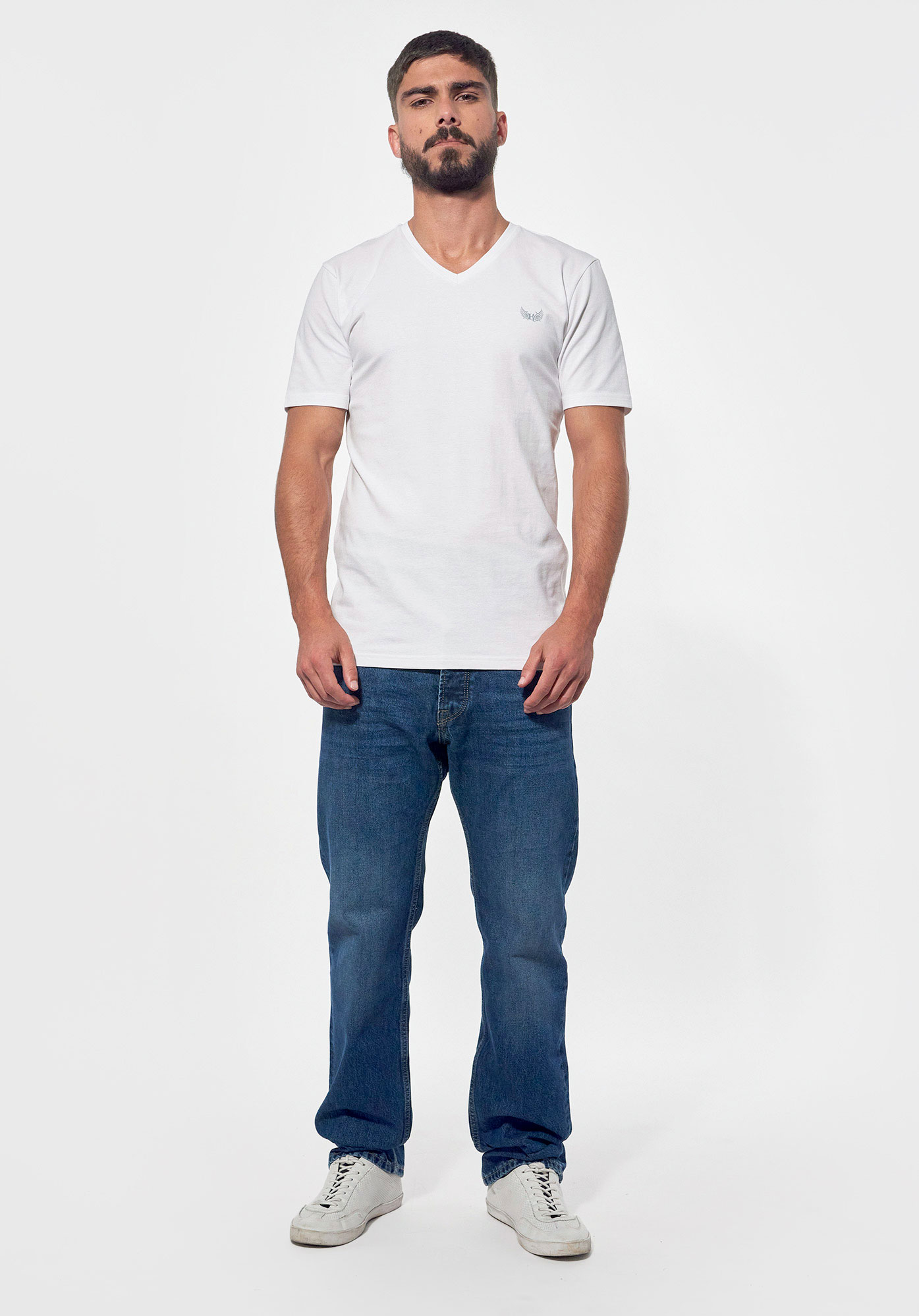 GIFT   Coffret de 2 t-shirts basiques slim Homme noir et blanc