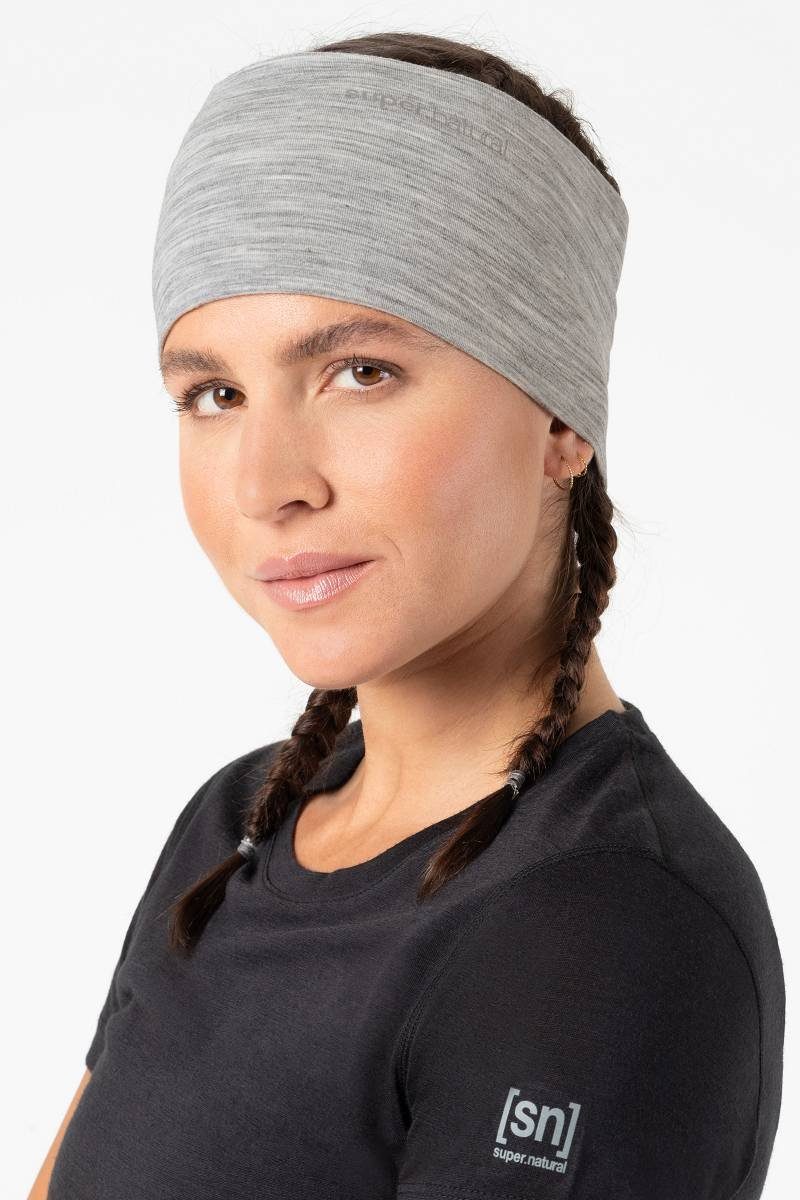 SUPER.NATURAL Stirnband Merino Stirnband WANDERLUST HEADBAND wärmender Merino-Materialmix